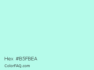 Hex #b5fbea Color Image