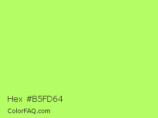 Hex #b5fd64 Color Image