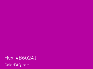 Hex #b602a1 Color Image