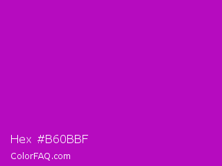 Hex #b60bbf Color Image