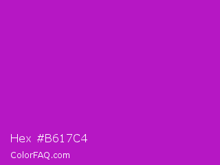 Hex #b617c4 Color Image
