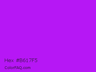 Hex #b617f5 Color Image