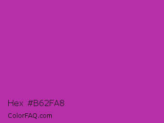 Hex #b62fa8 Color Image