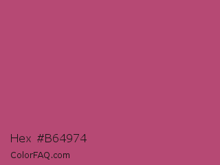 Hex #b64974 Color Image