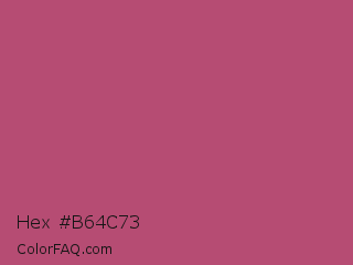 Hex #b64c73 Color Image