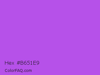Hex #b651e9 Color Image