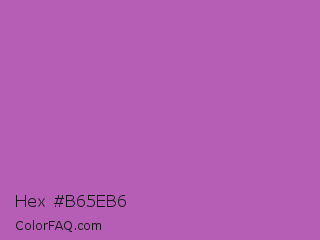 Hex #b65eb6 Color Image