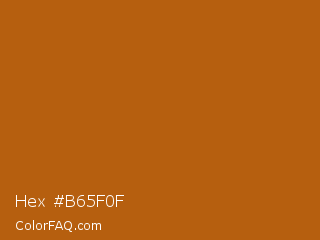 Hex #b65f0f Color Image