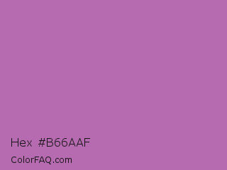 Hex #b66aaf Color Image