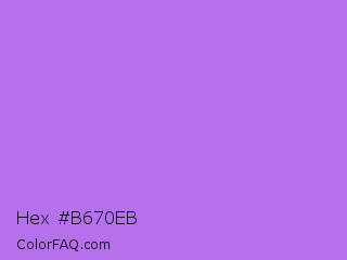 Hex #b670eb Color Image