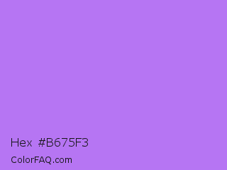 Hex #b675f3 Color Image