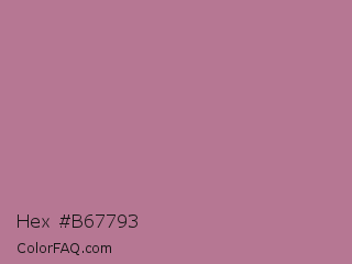 Hex #b67793 Color Image