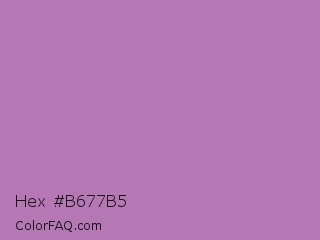 Hex #b677b5 Color Image