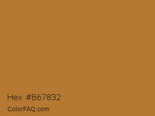 Hex #b67832 Color Image
