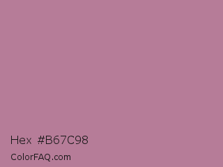 Hex #b67c98 Color Image
