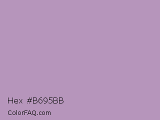 Hex #b695bb Color Image