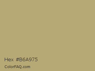 Hex #b6a975 Color Image