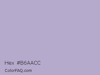 Hex #b6aacc Color Image