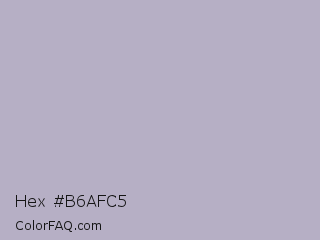 Hex #b6afc5 Color Image