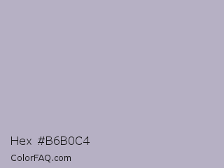 Hex #b6b0c4 Color Image