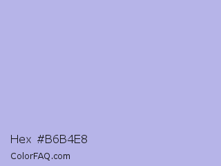 Hex #b6b4e8 Color Image