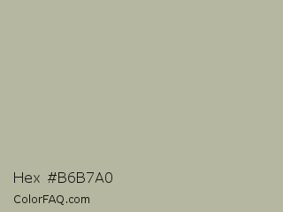 Hex #b6b7a0 Color Image