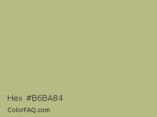 Hex #b6ba84 Color Image