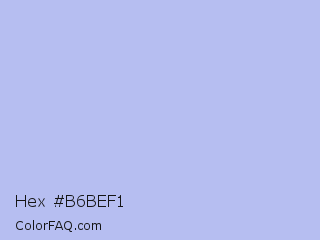 Hex #b6bef1 Color Image