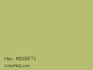 Hex #b6bf71 Color Image