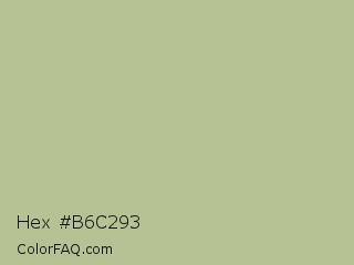 Hex #b6c293 Color Image
