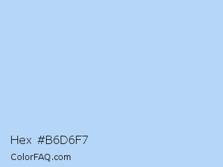 Hex #b6d6f7 Color Image