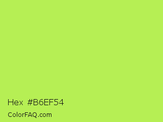 Hex #b6ef54 Color Image