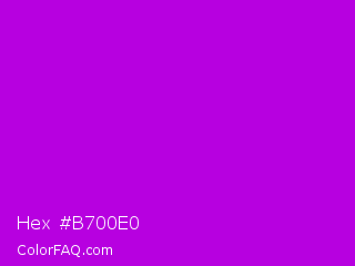 Hex #b700e0 Color Image