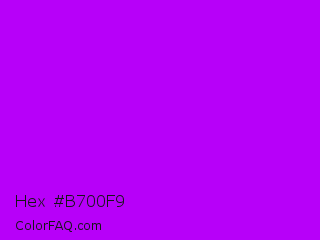 Hex #b700f9 Color Image