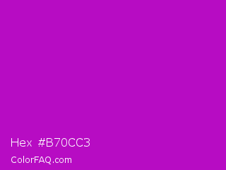 Hex #b70cc3 Color Image