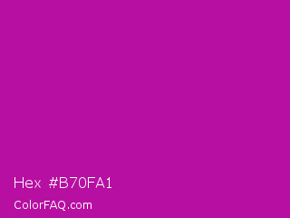 Hex #b70fa1 Color Image