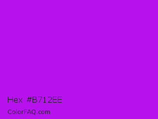 Hex #b712ee Color Image