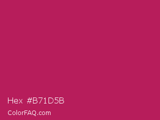 Hex #b71d5b Color Image