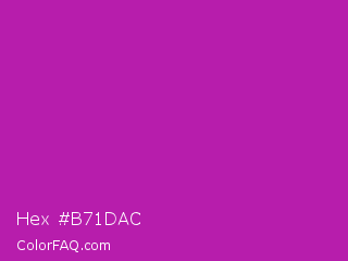 Hex #b71dac Color Image