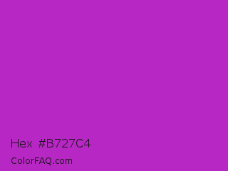 Hex #b727c4 Color Image