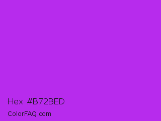 Hex #b72bed Color Image