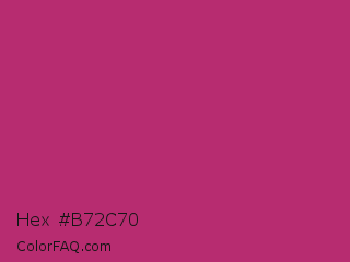 Hex #b72c70 Color Image