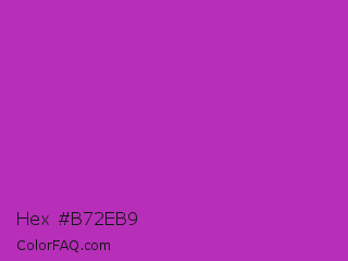 Hex #b72eb9 Color Image