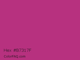 Hex #b7317f Color Image