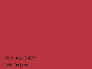Hex #b7343f Color Image