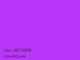 Hex #b736f8 Color Image