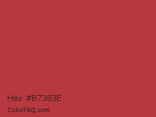 Hex #b7383e Color Image