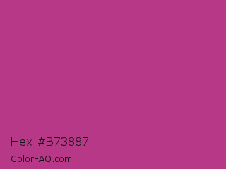Hex #b73887 Color Image