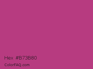 Hex #b73b80 Color Image