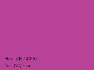 Hex #b74496 Color Image